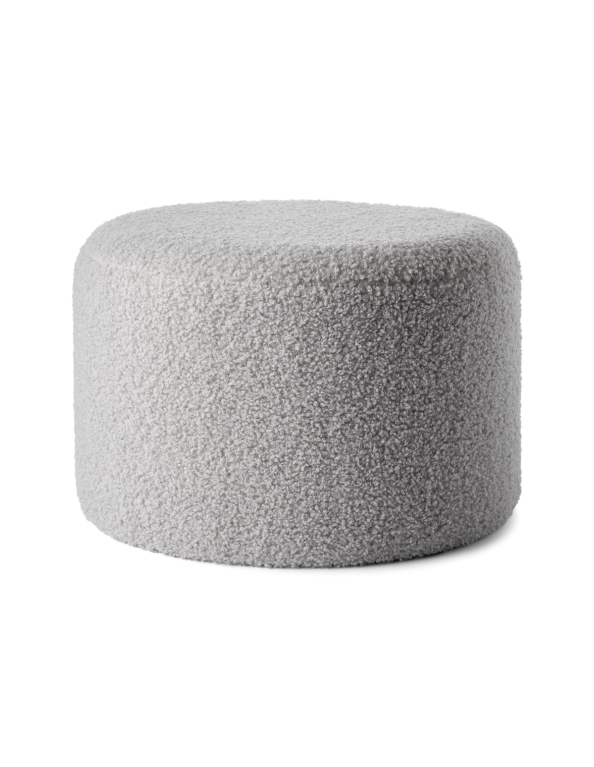 Pouffe with teddy fabric