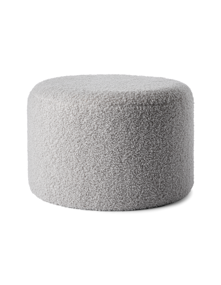 Pouffe with teddy fabric