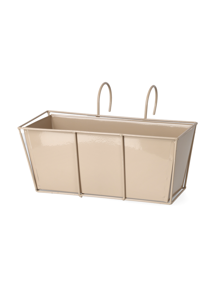 Balcony planter box with hooks