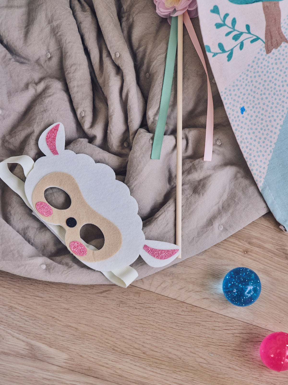 Dress-up sheep mask