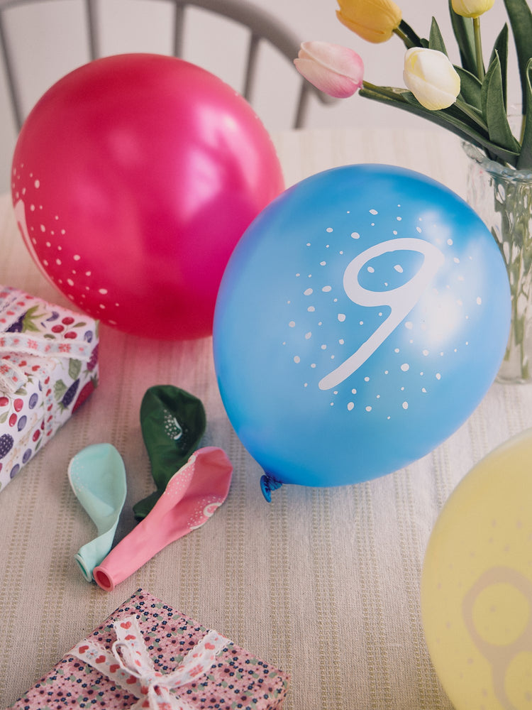 Balloons with number 9