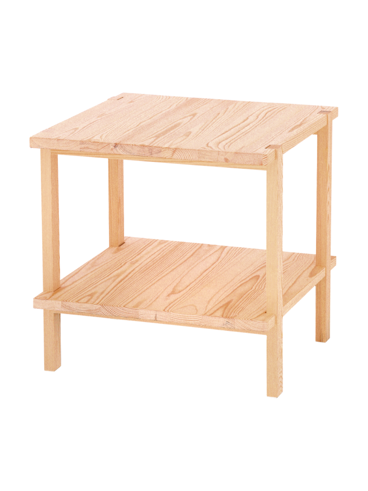 Square pinewood coffee table
