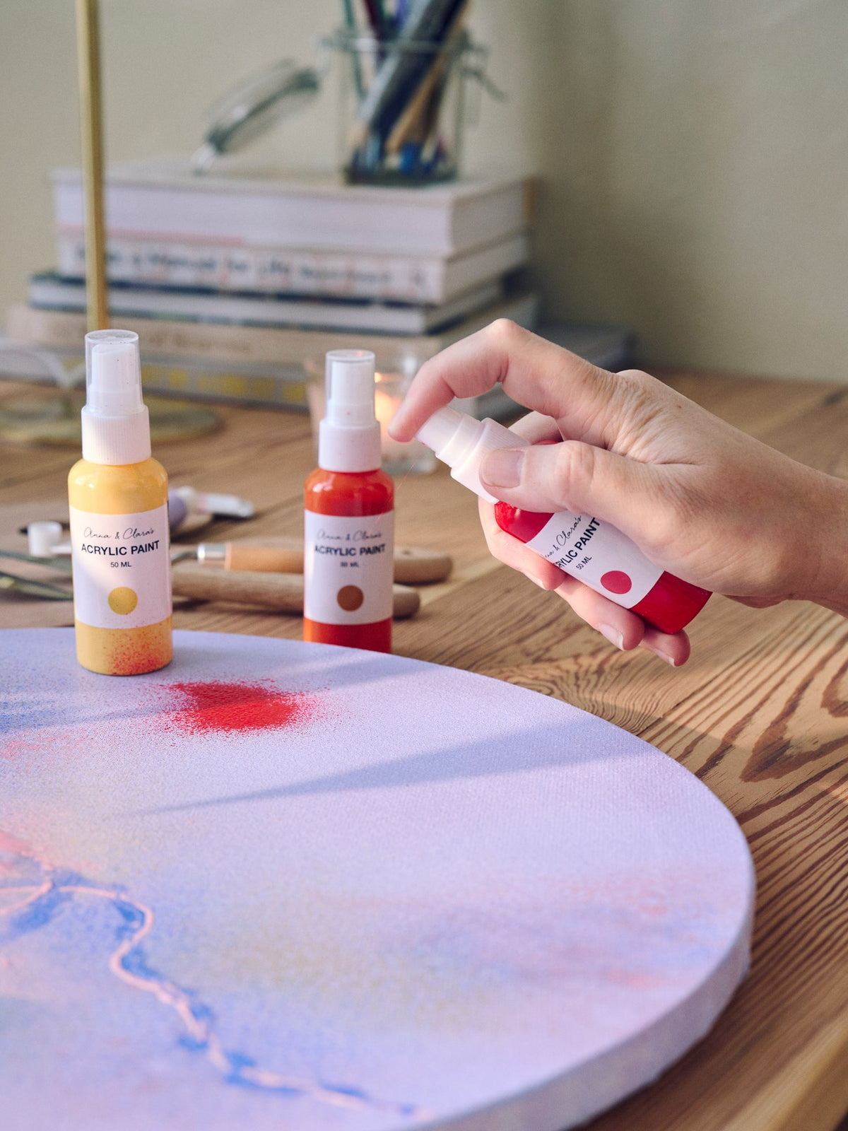 Acrylic spray paints