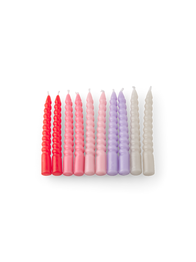 Twisted candles 10 cm