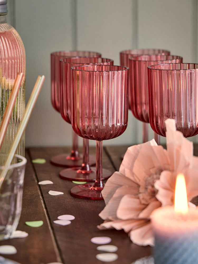 Reusable plastic wine glass