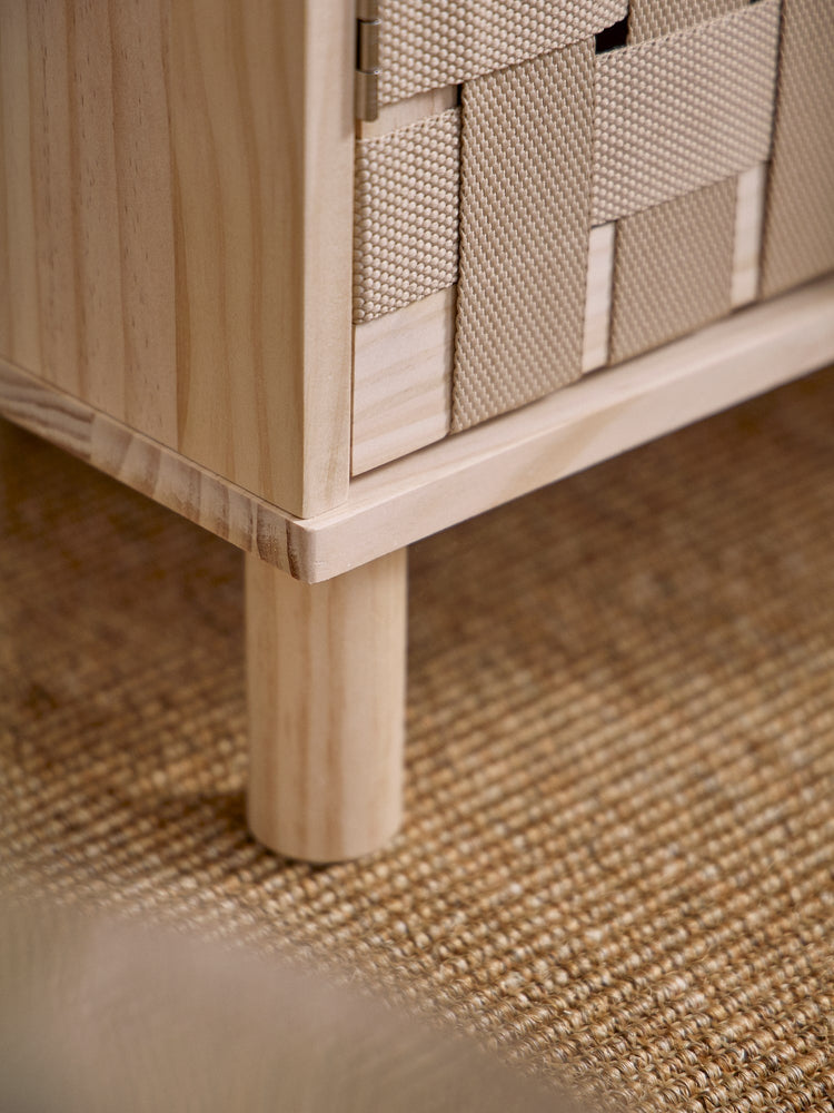 Cabinet with woven design