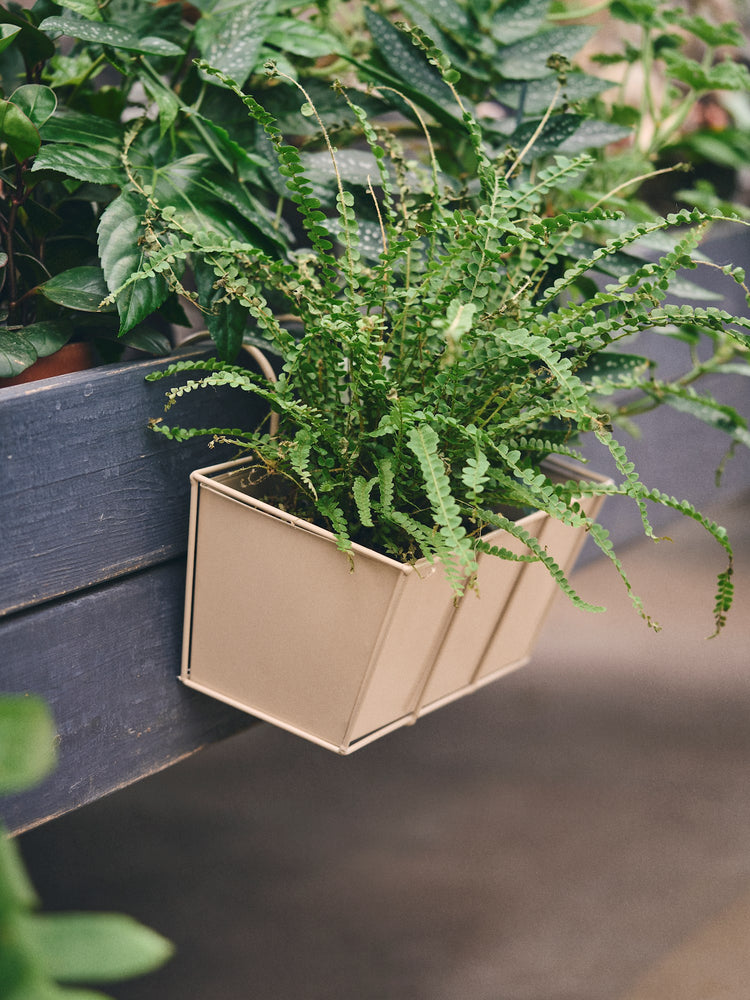 Balcony planter box with hooks