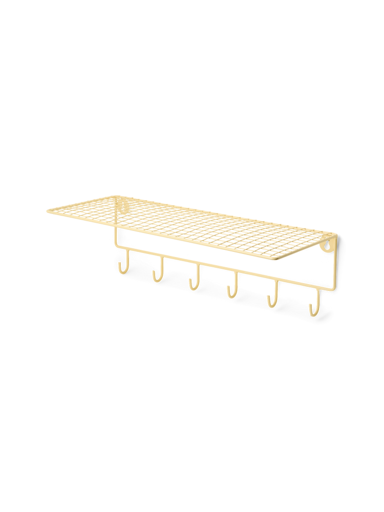 Shelf with hooks