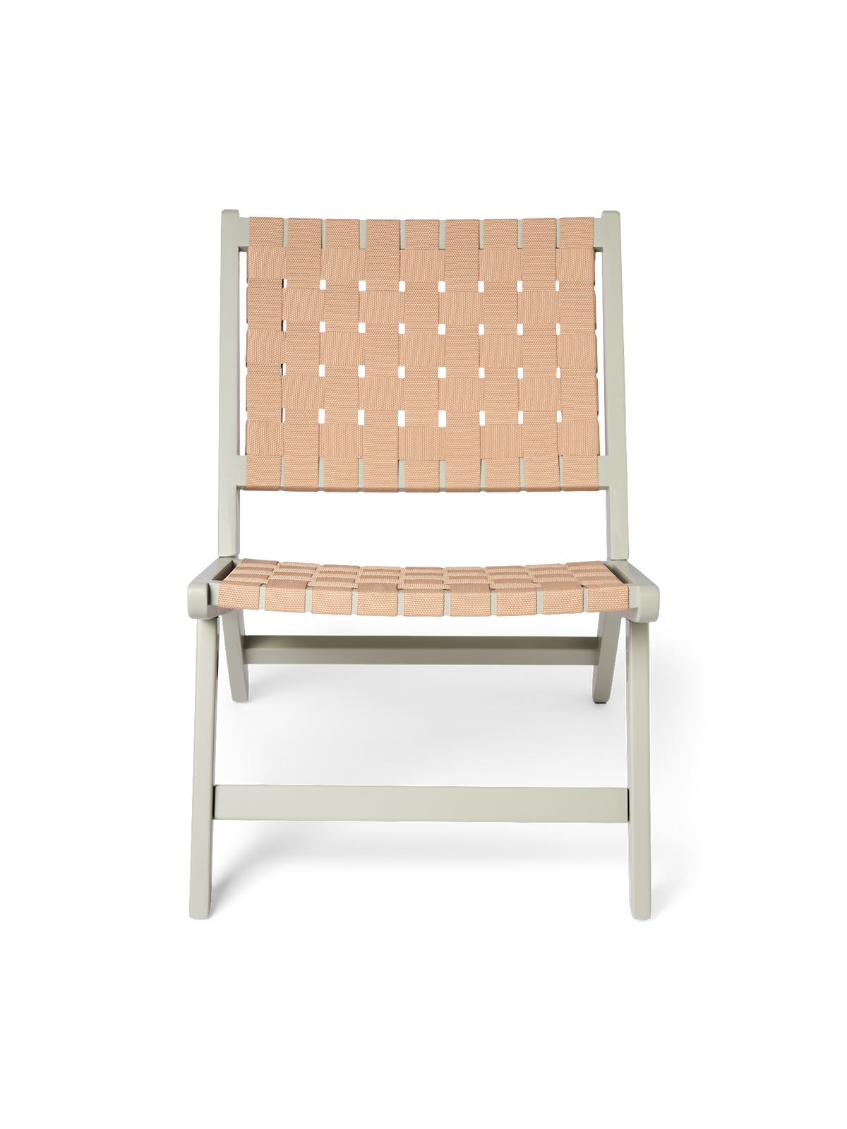 Lounge chair with fabric webbing