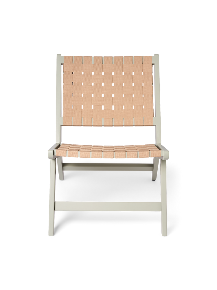 Lounge chair with fabric webbing
