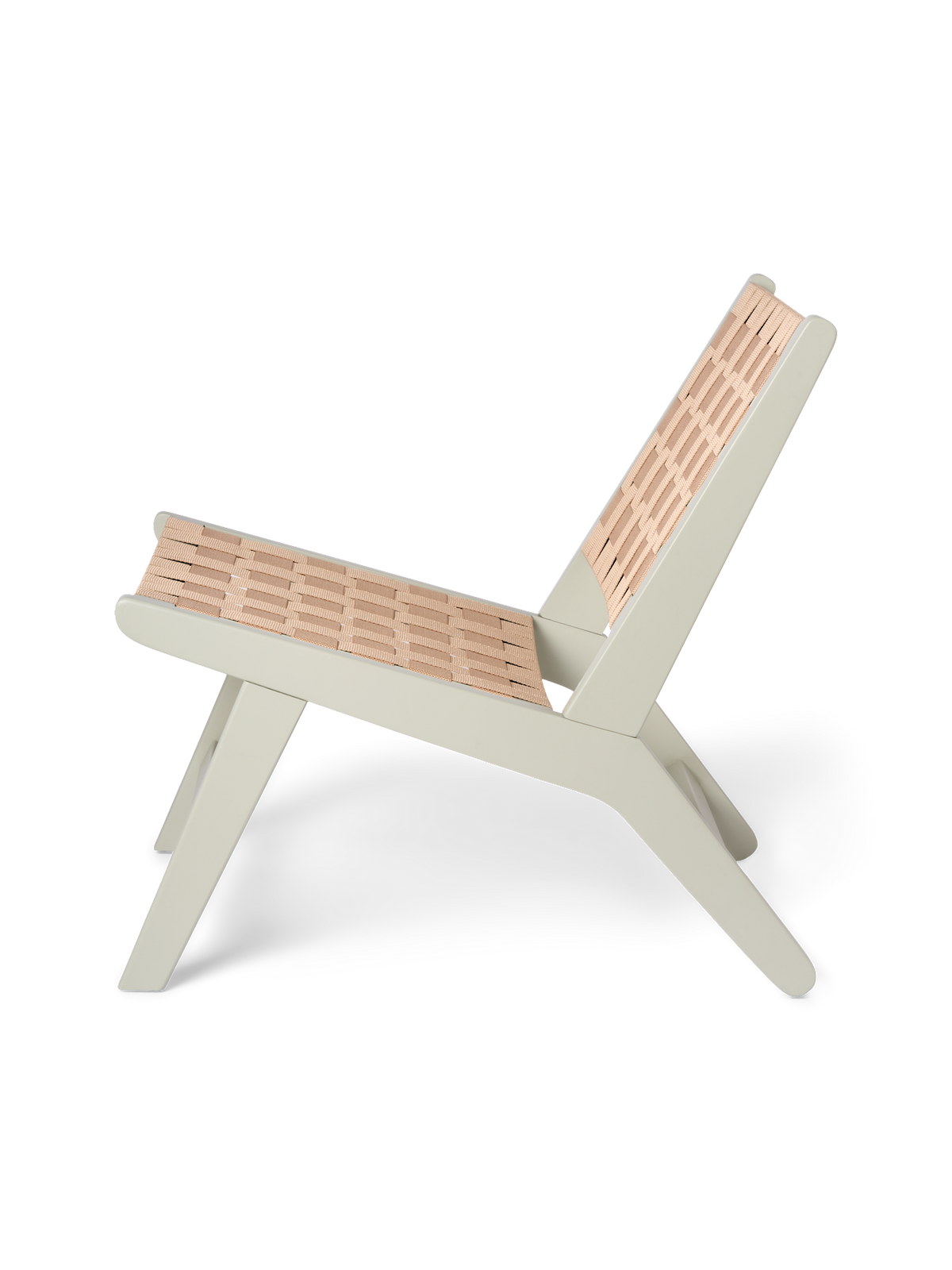 Lounge chair with fabric webbing
