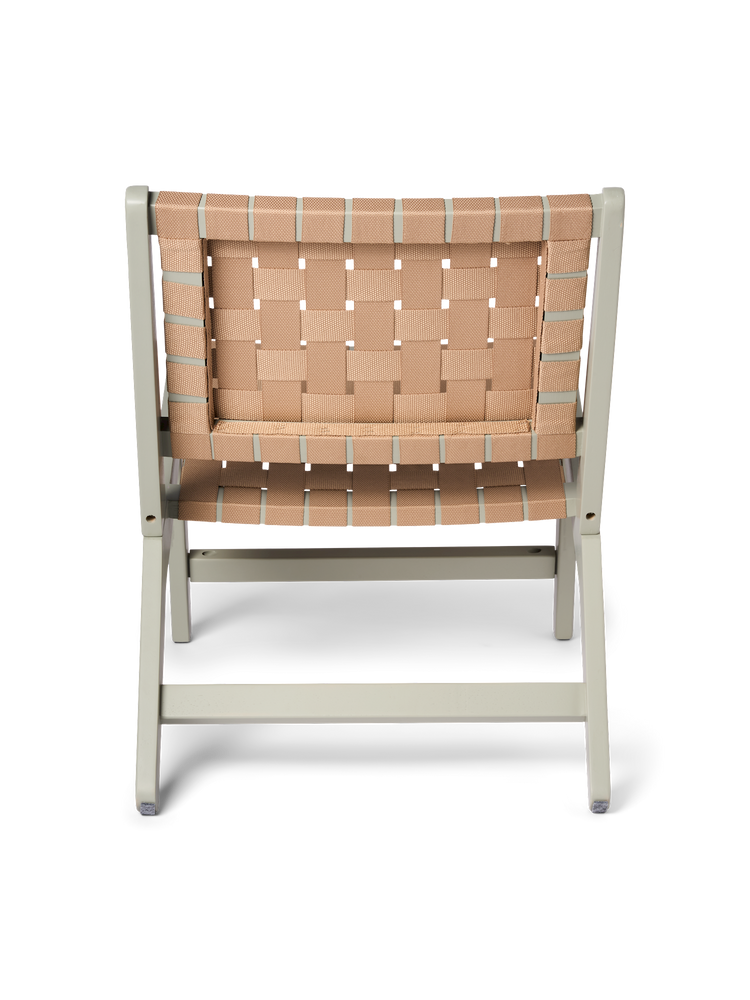 Lounge chair with fabric webbing