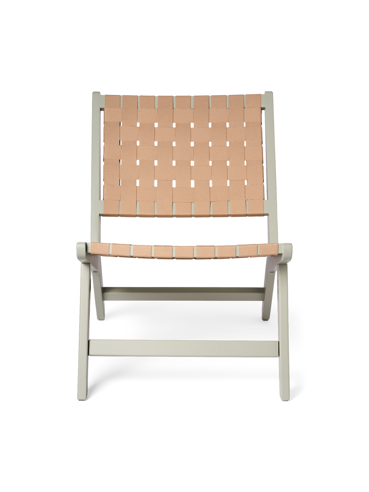 Lounge chair with fabric webbing