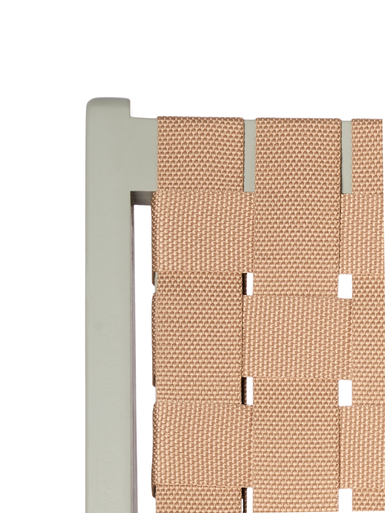 Lounge chair with fabric webbing