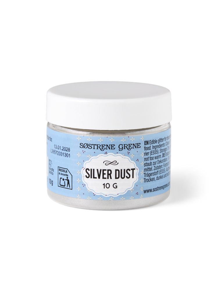Edible silver glitter