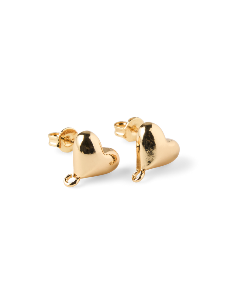 Heart studs for DIY jewellery