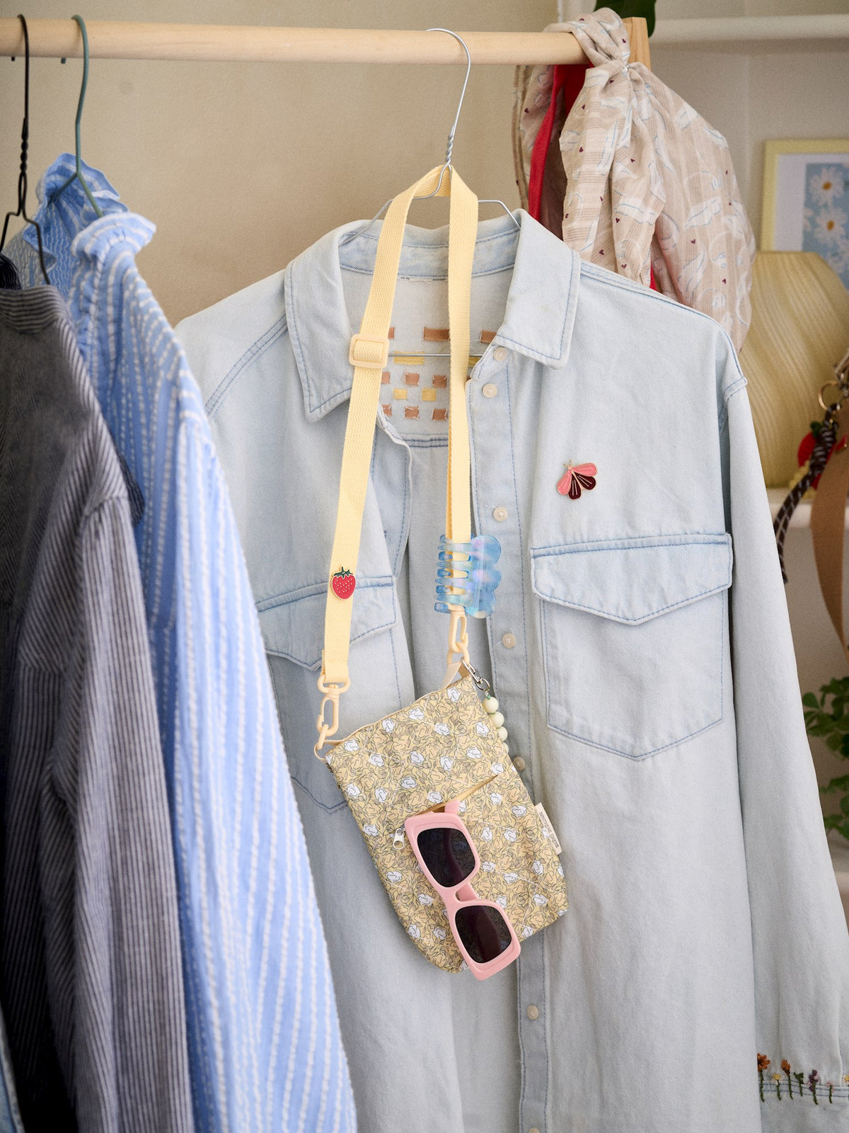 Phone pouch with shoulder strap