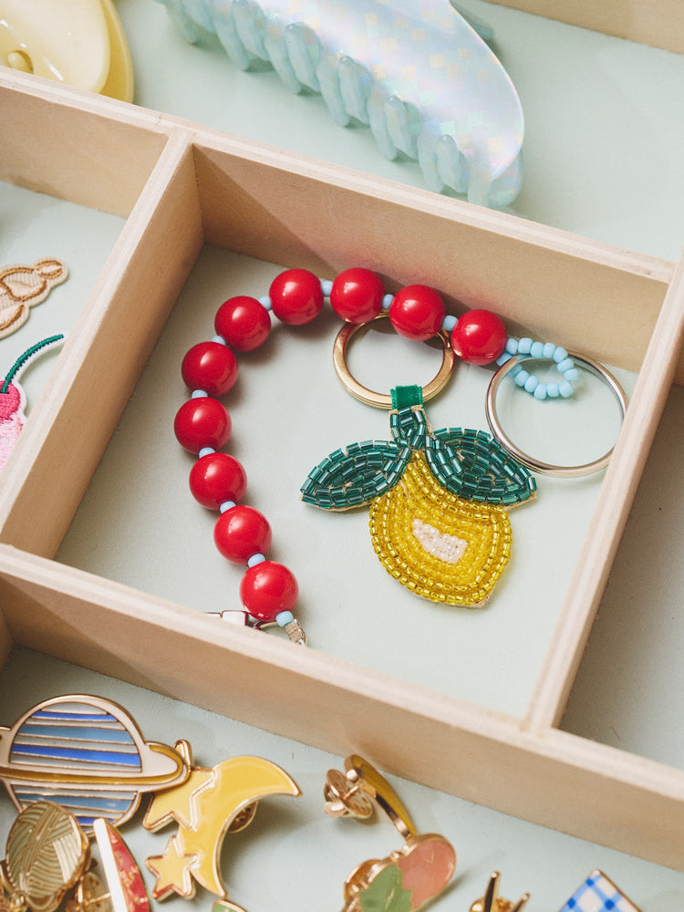 Keychain with beads