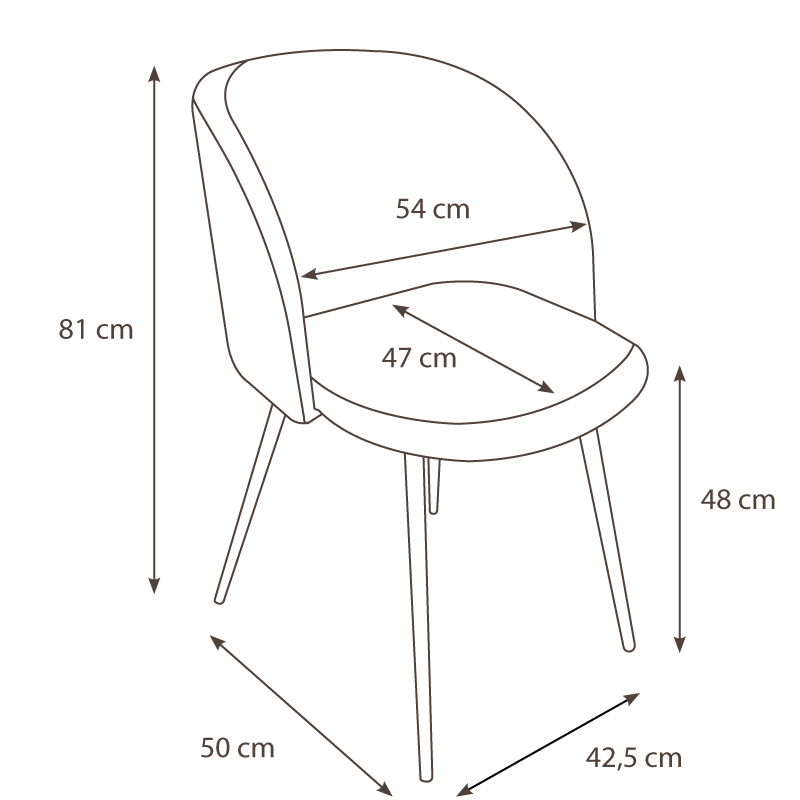 ANNA Dining chair with arm rests