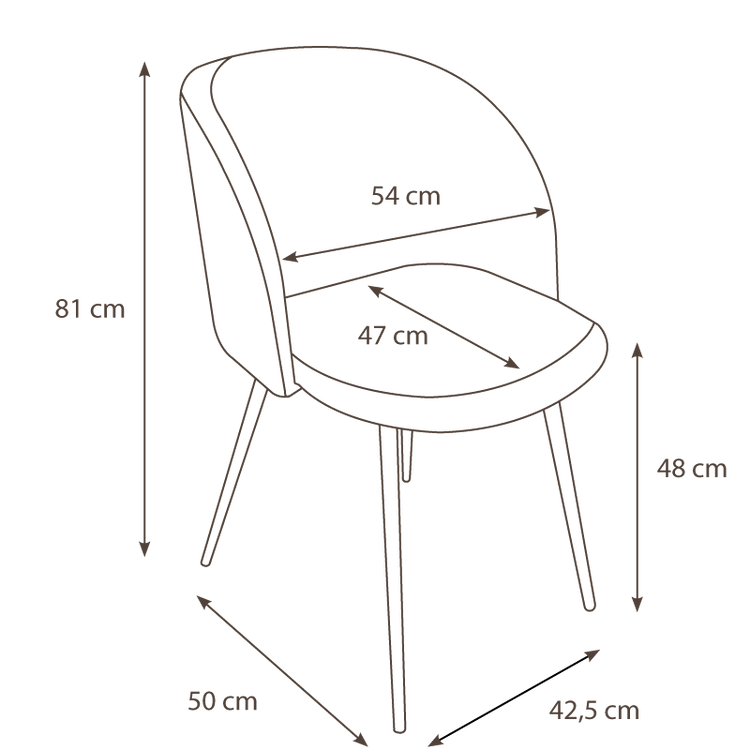 ANNA Dining chair with arm rests