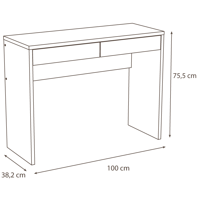Desk with drawers