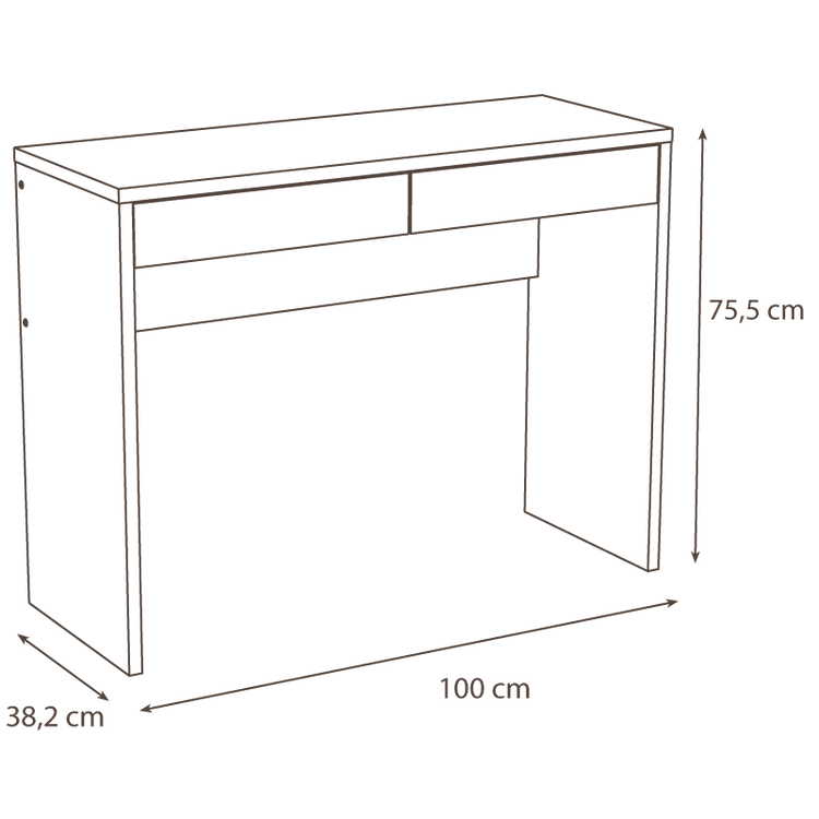 Desk with drawers