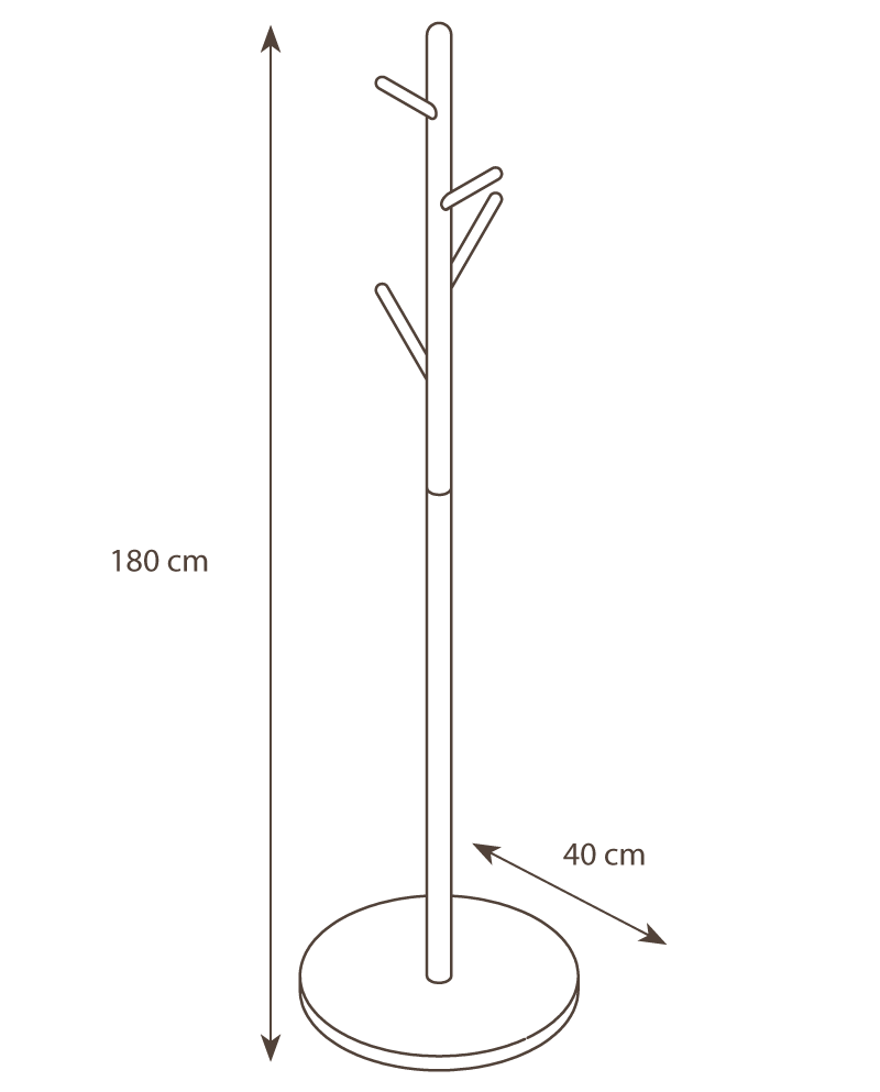 Oak coat stand