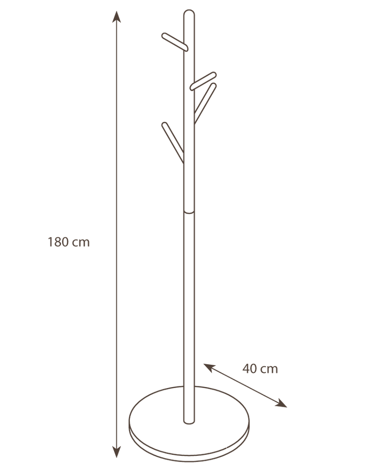 Oak coat stand