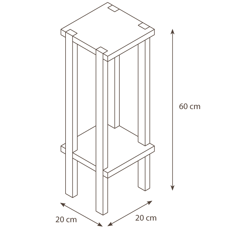 Pine plant stand