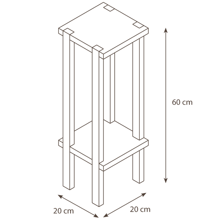 Pine plant stand