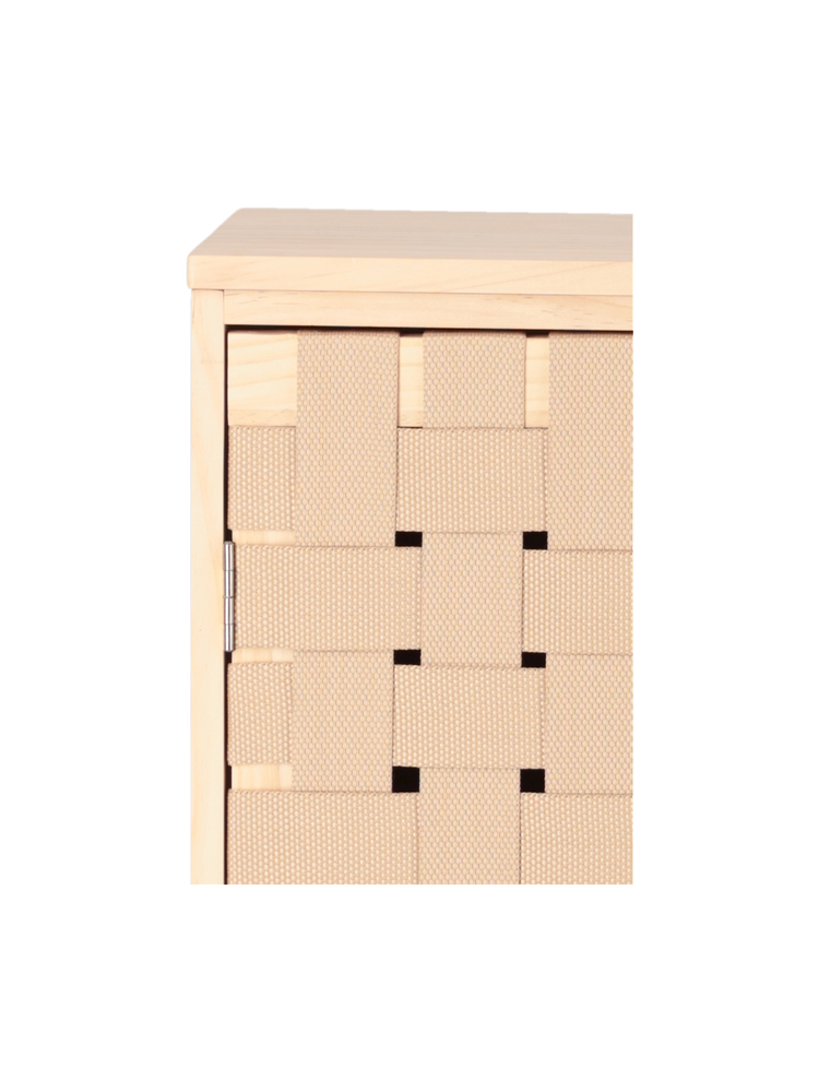 Cabinet with woven design