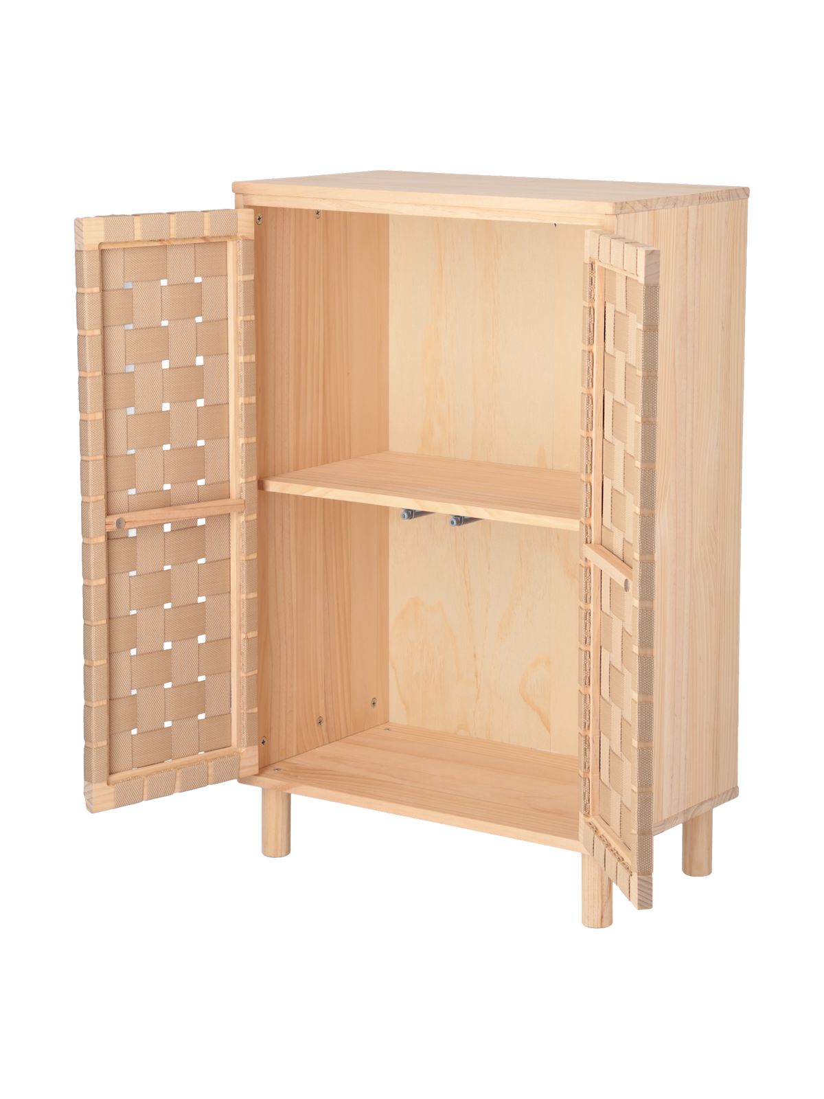 Cabinet with woven design