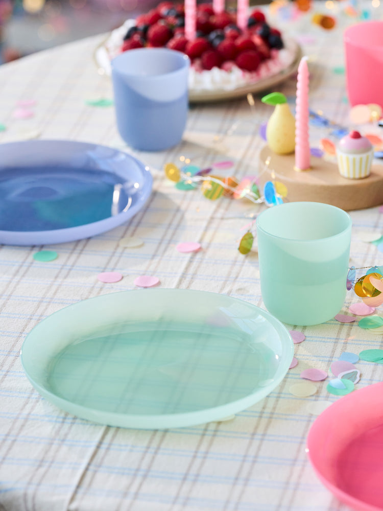 Reusable plastic plates for children