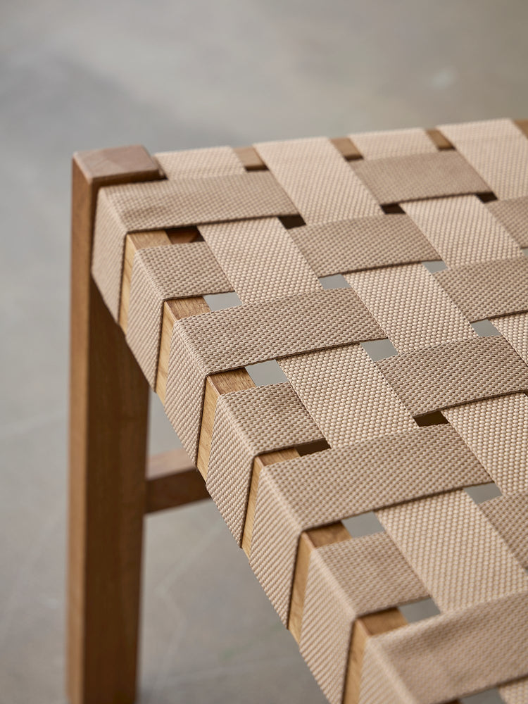 HARMONY Footstool with woven seat