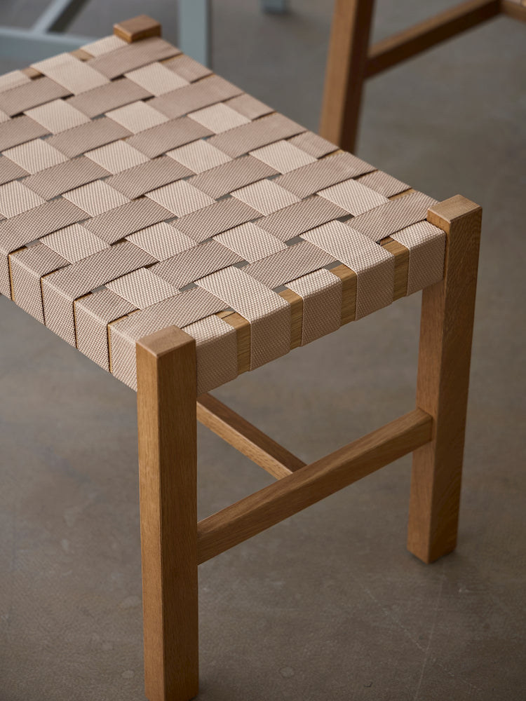 HARMONY Footstool with woven seat