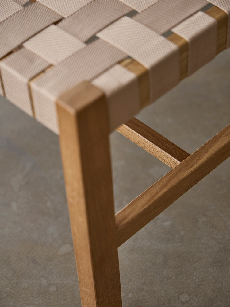 HARMONY Footstool with woven seat