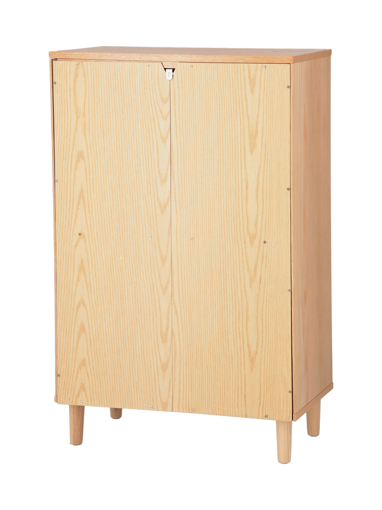 Wooden cabinet with glass doors