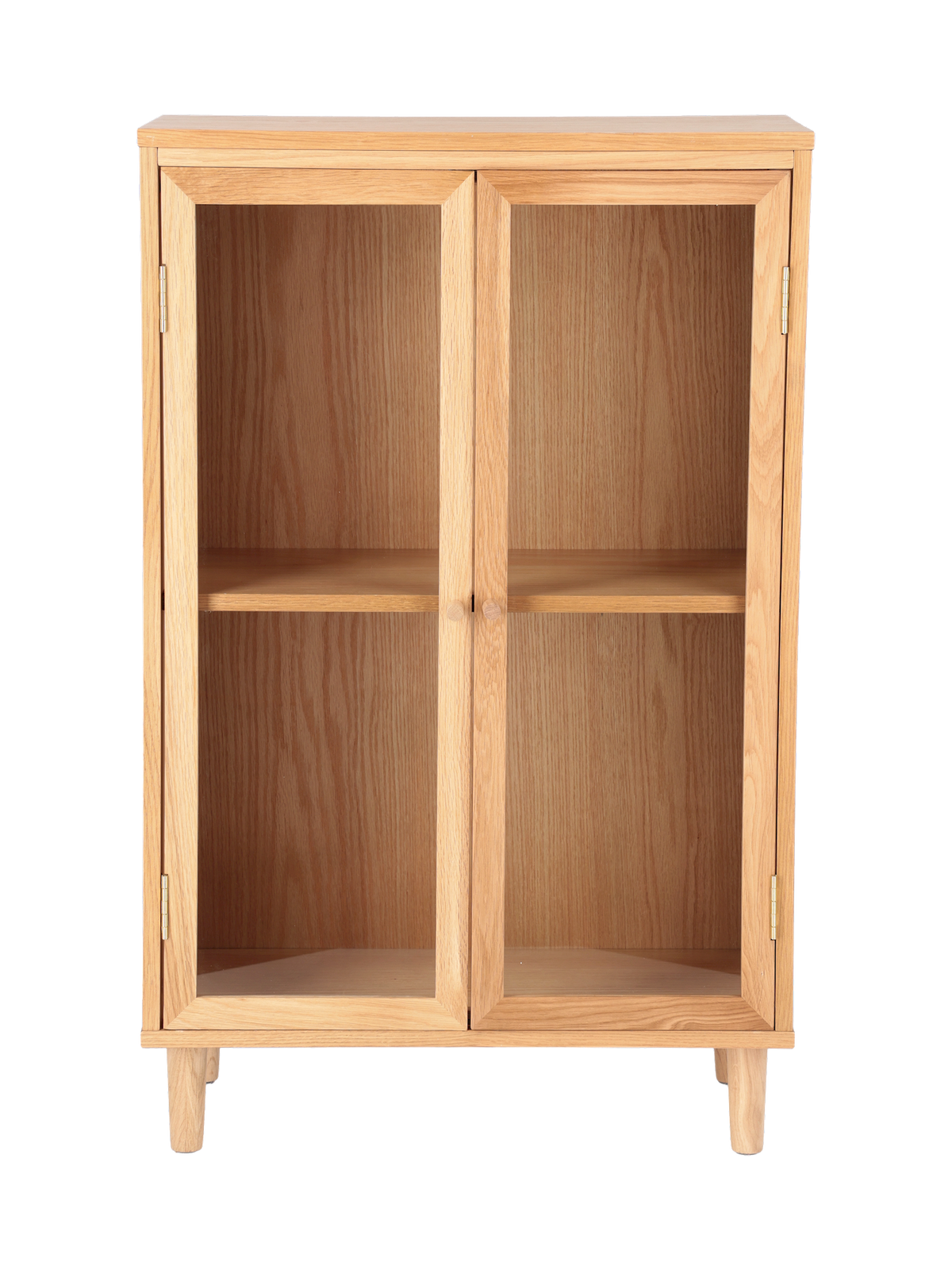 Wooden cabinet with glass doors
