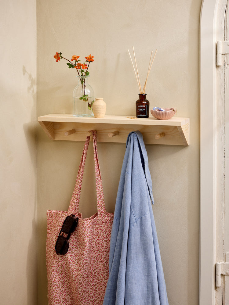 Shelf with hooks