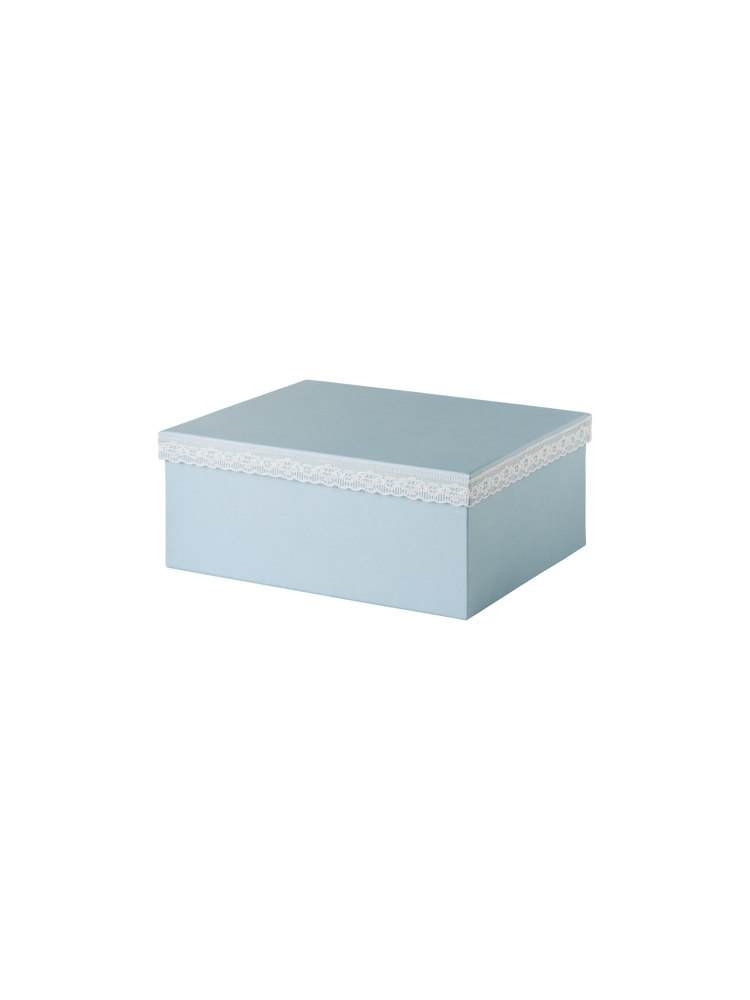 Storage box with lace detail