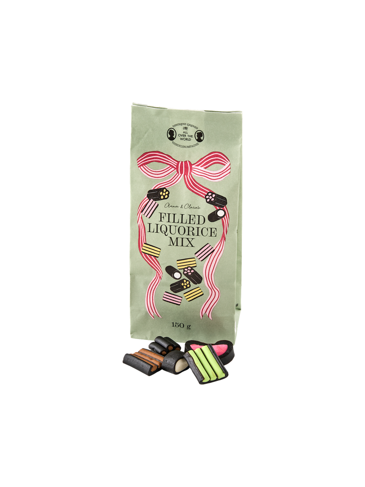 Filled liquorice mix