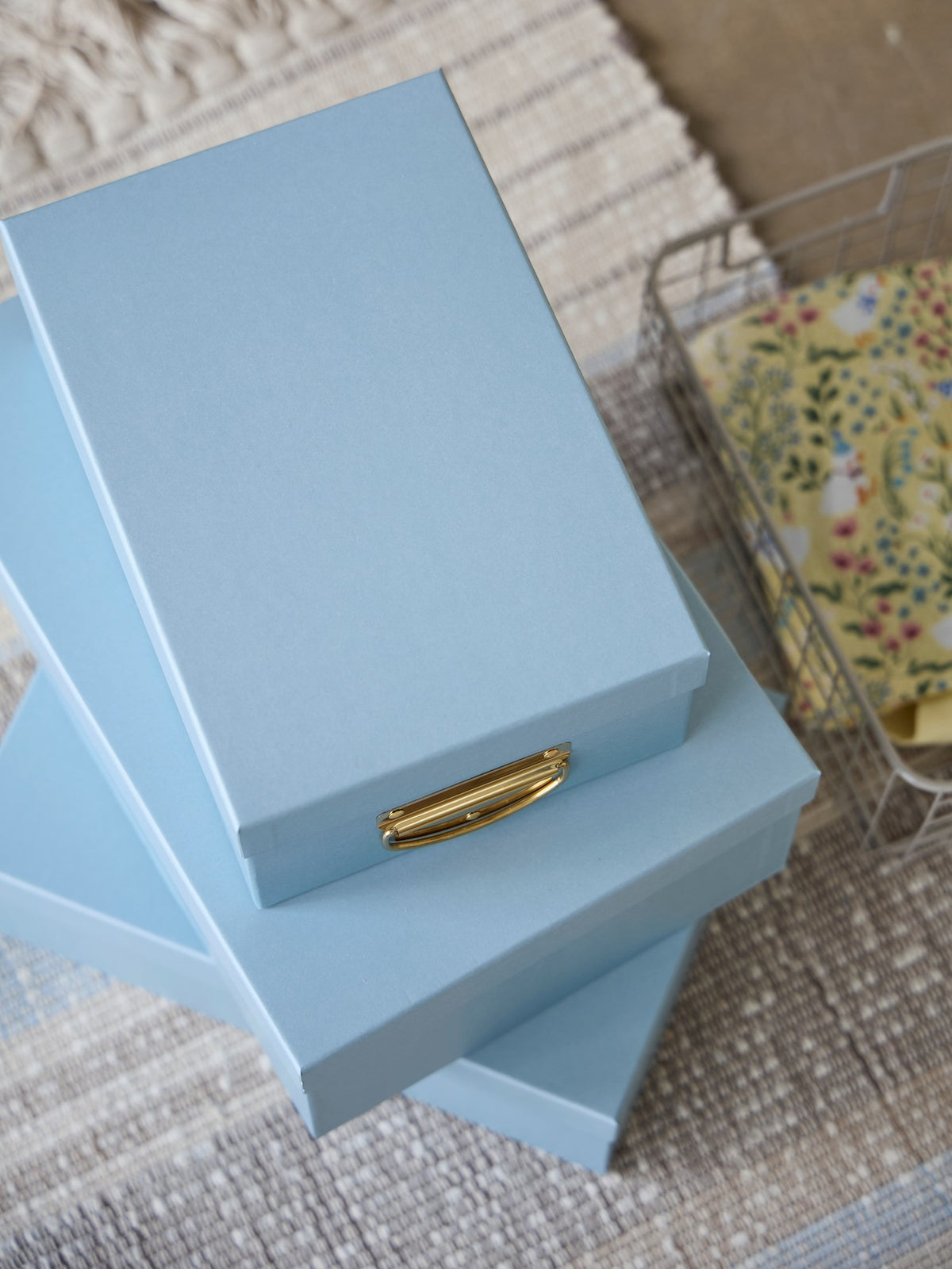 Storage box with handle