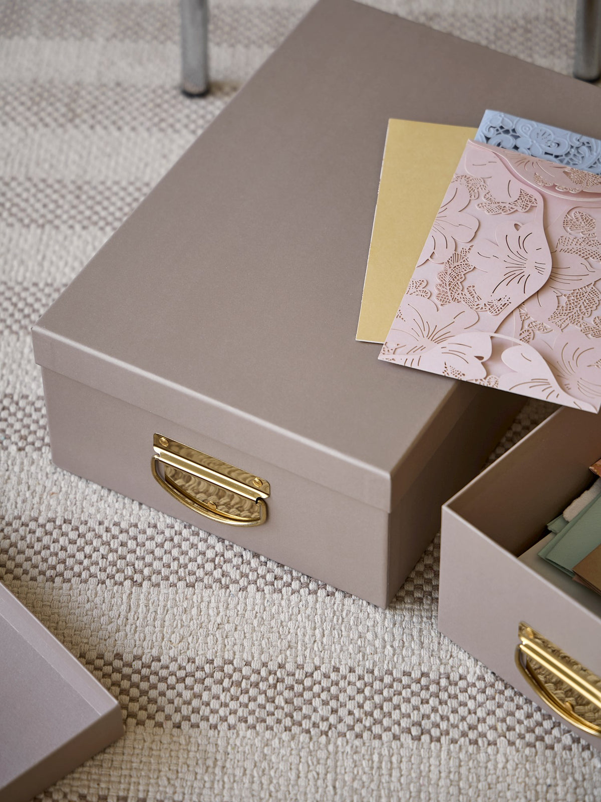 Storage box with handle