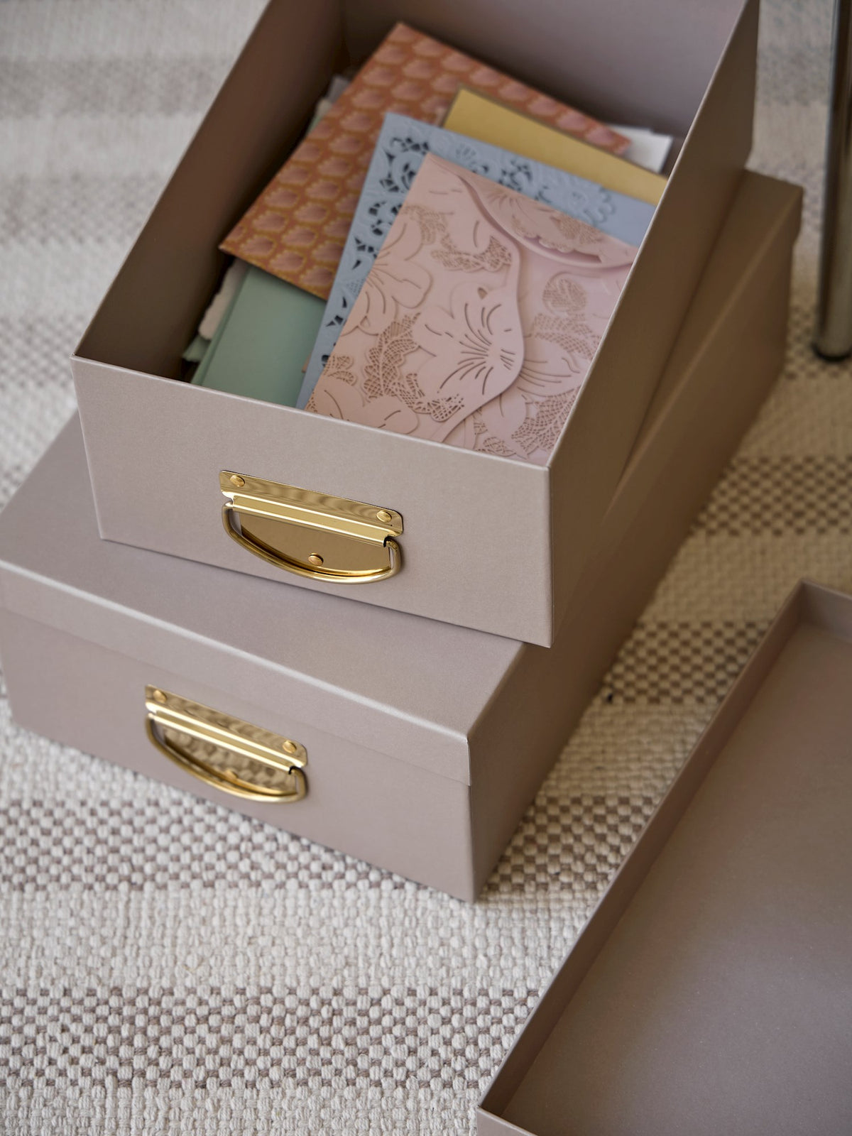 Storage box with handle