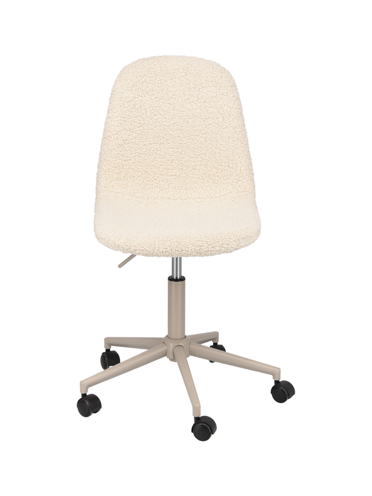 Office chair with teddy fabric