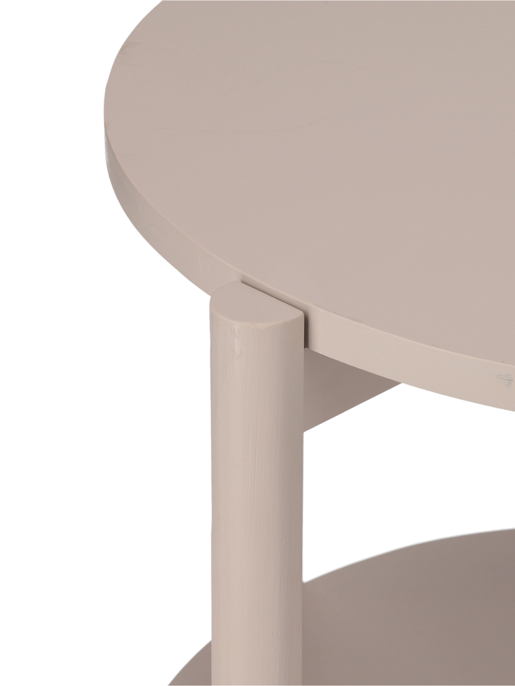 Side table with shelf