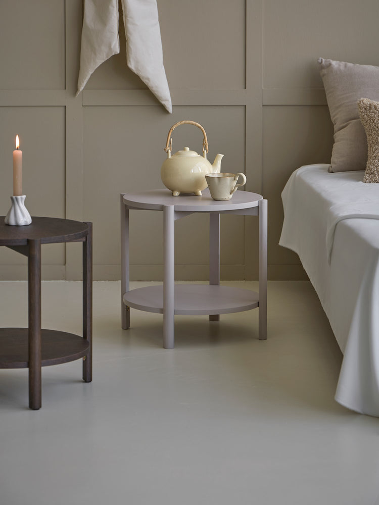 Side table with shelf