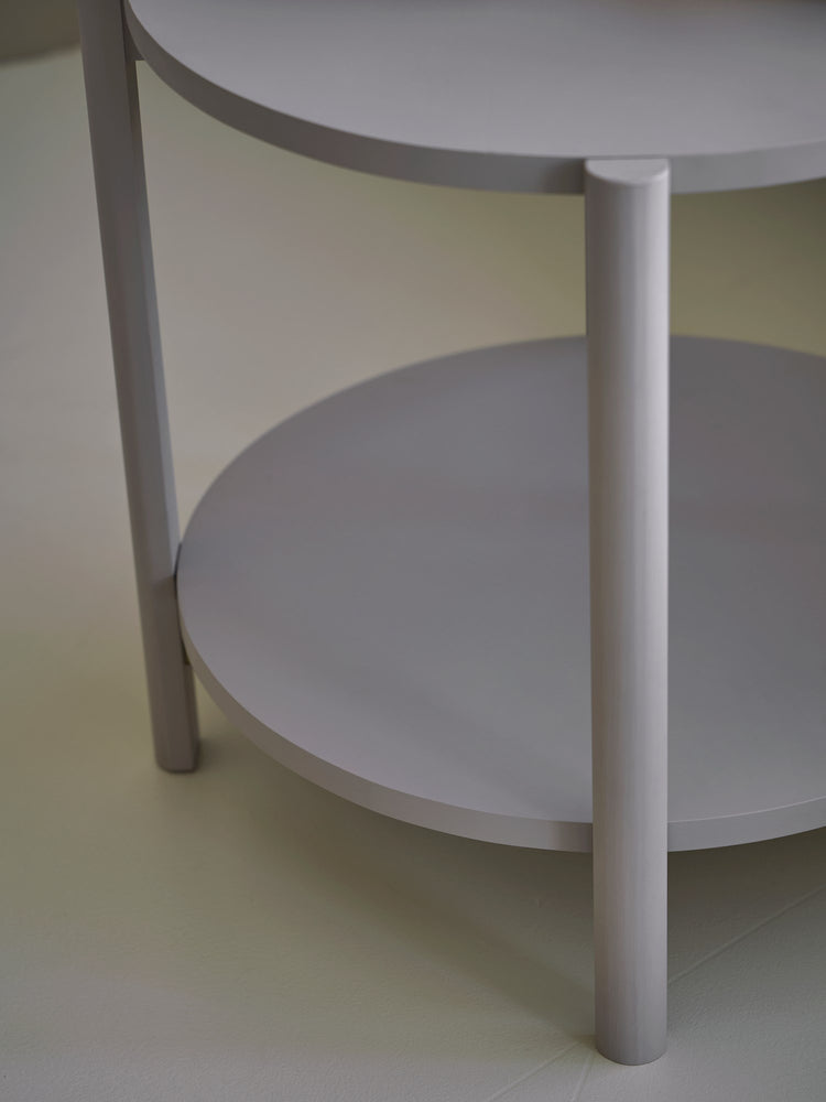 Side table with shelf