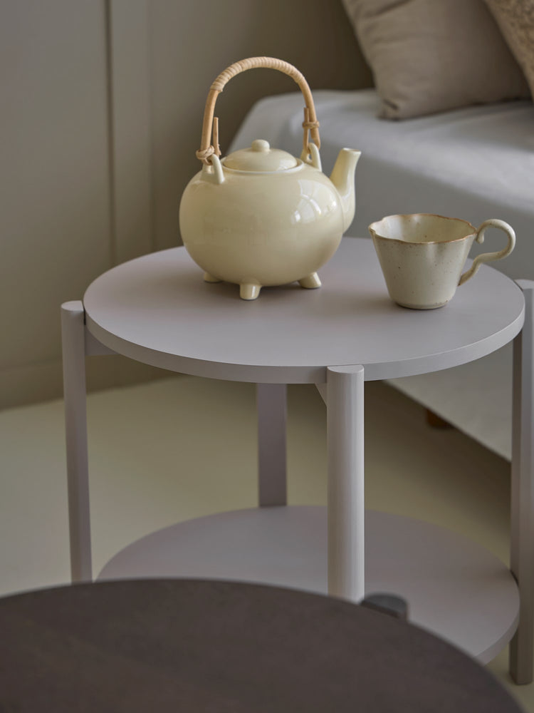 Side table with shelf