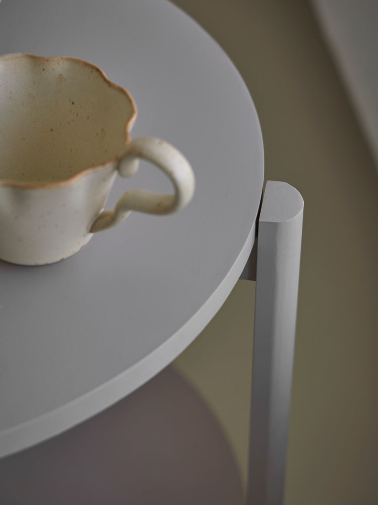 Side table with shelf